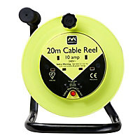 Masterplug 4 socket Cable reel, 20m