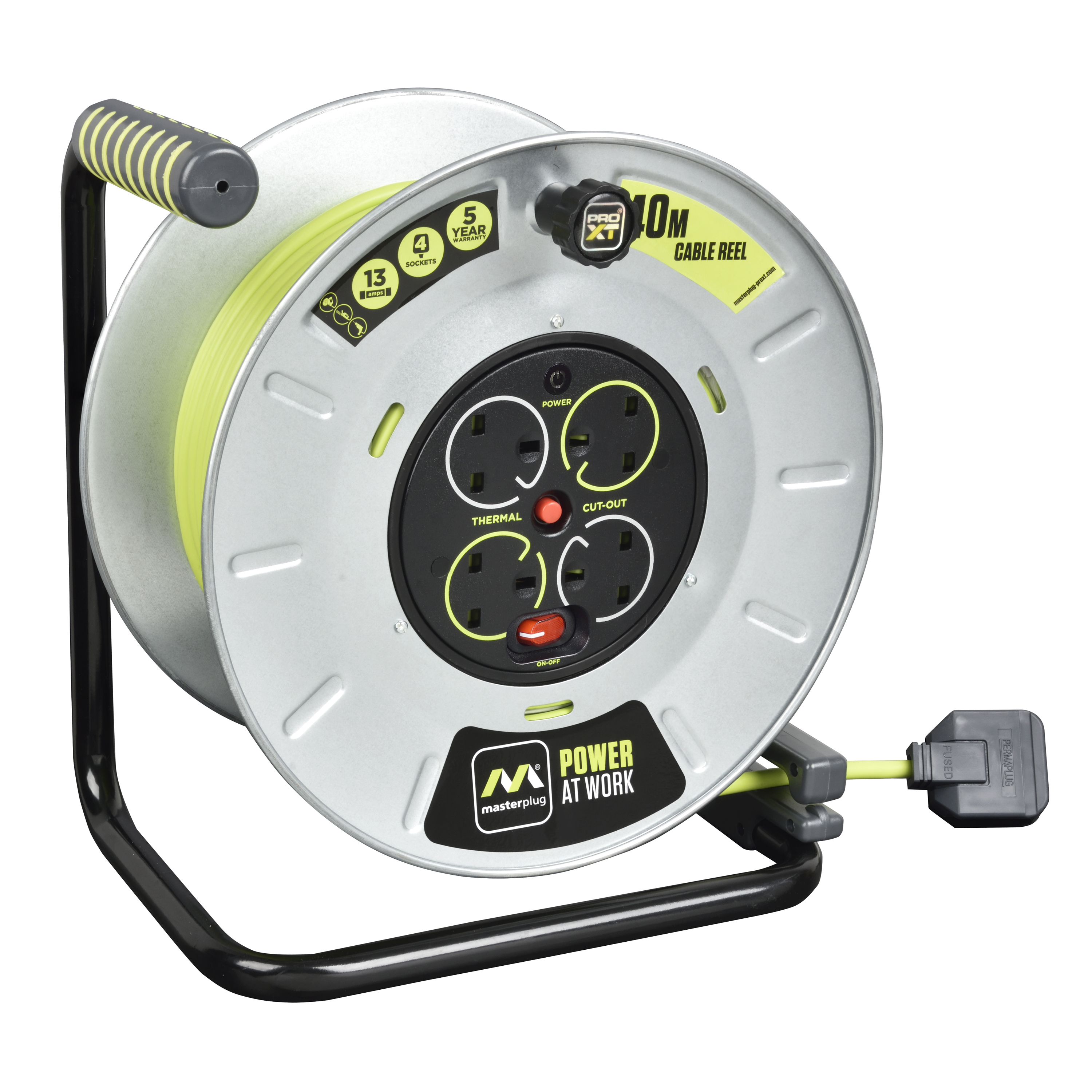 Masterplug Cable Reel Way Indoor Outdoor Extension Cable, 48 OFF