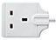 Masterplug Basic 1 socket White Extension lead, 8m