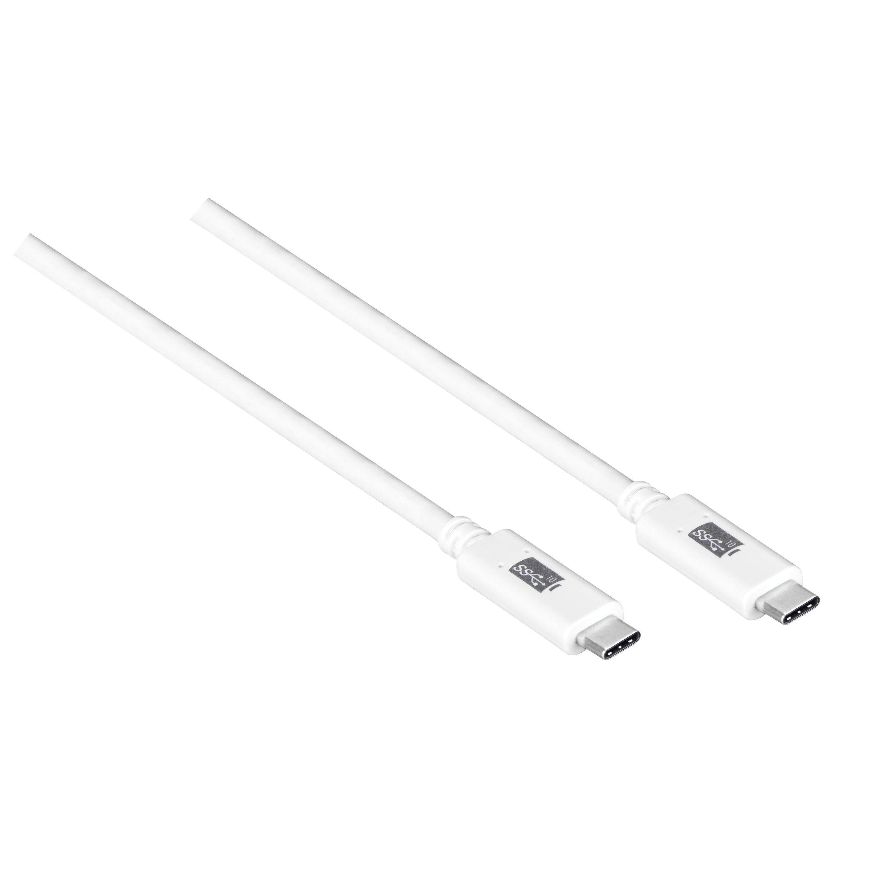 Masterplug USB C to USB C Charging cable, 1m, White