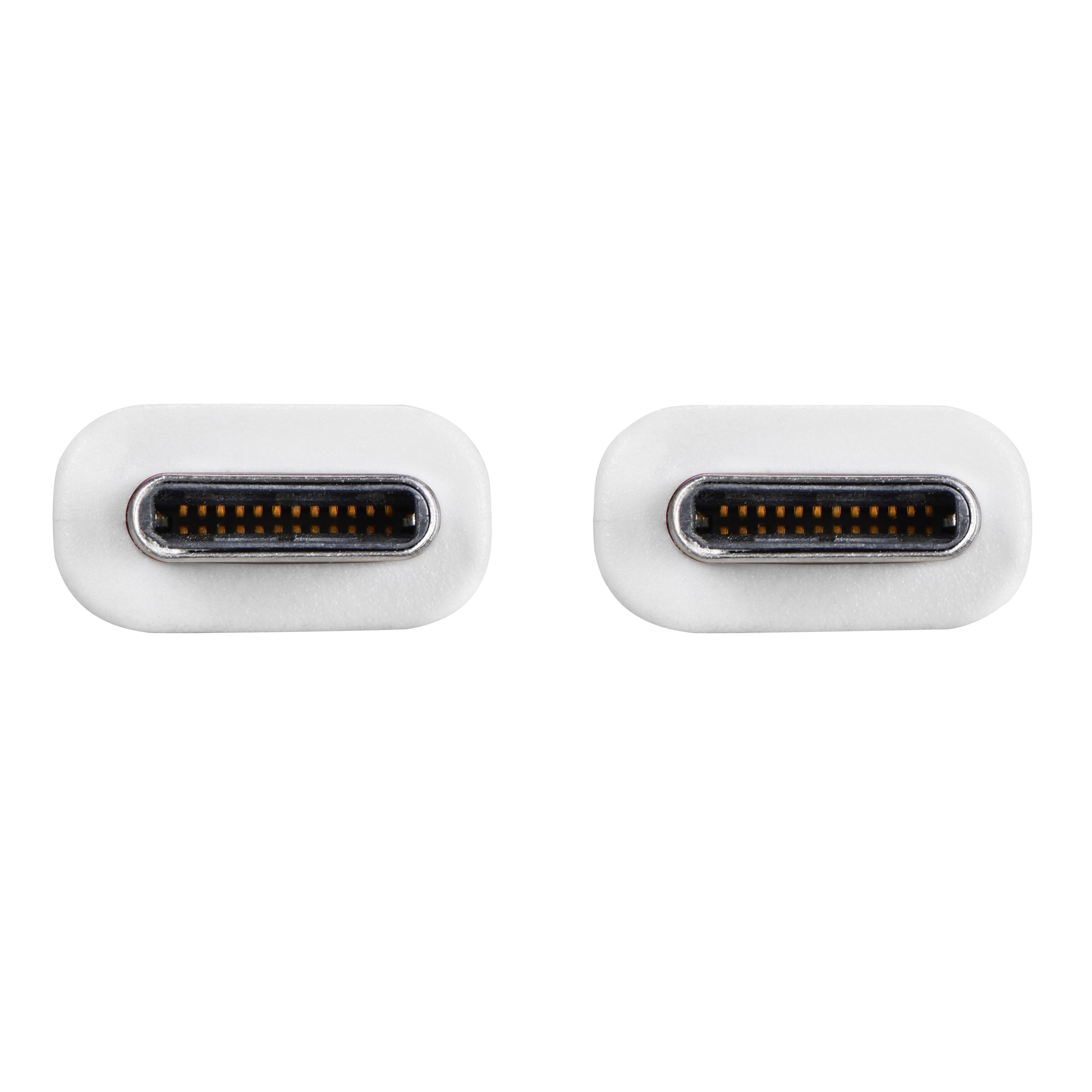 Masterplug USB C to USB C Charging cable, 1m, White