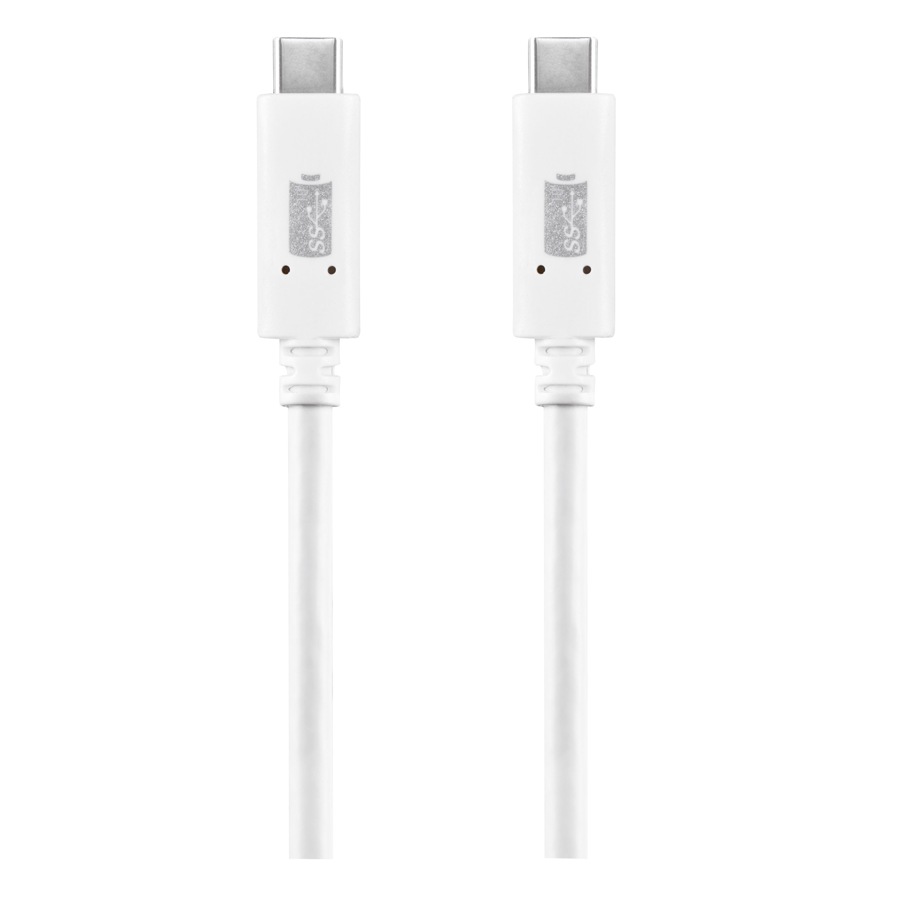 Masterplug USB C to USB C Charging cable, 1m, White