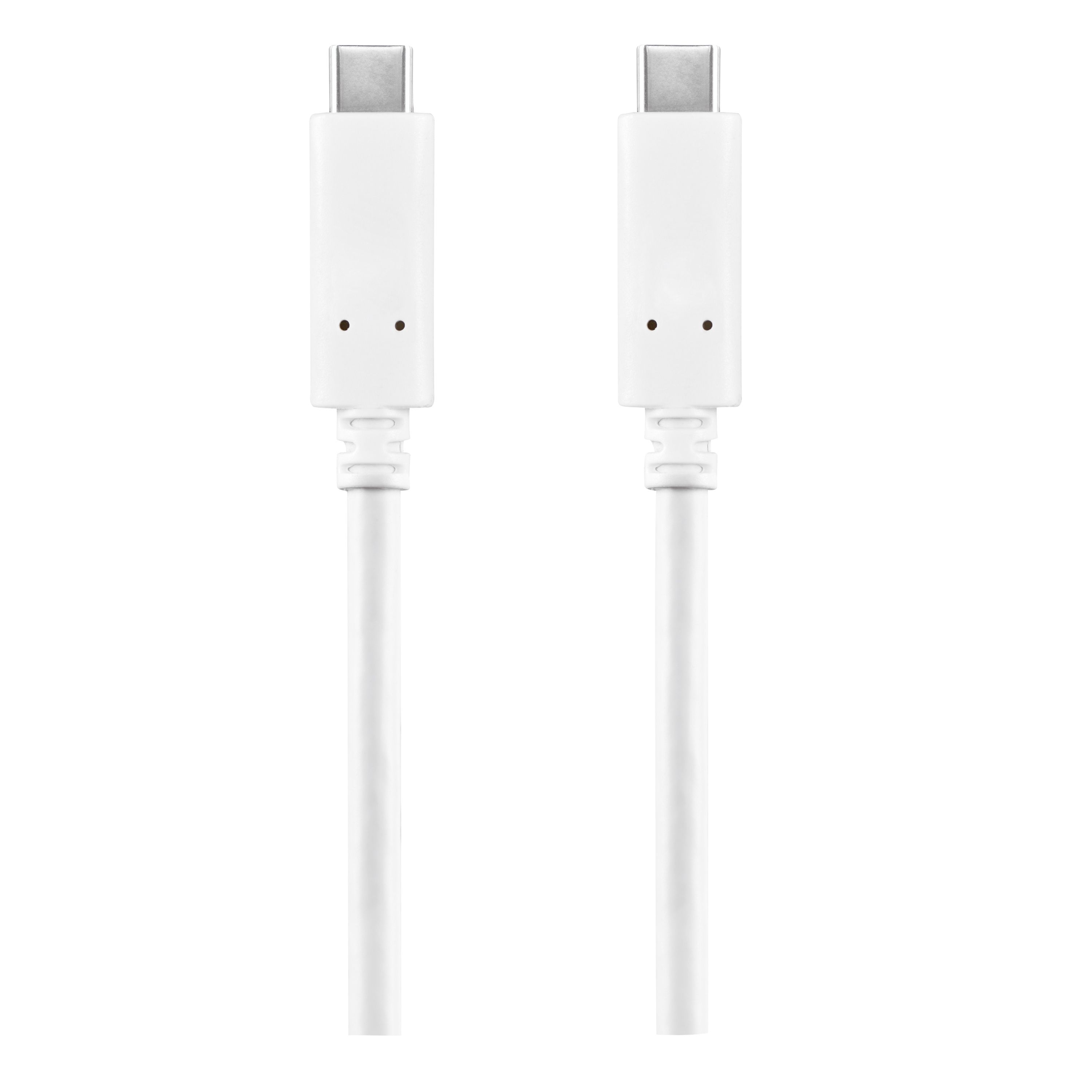 Masterplug USB C to USB C Charging cable, 1m, White