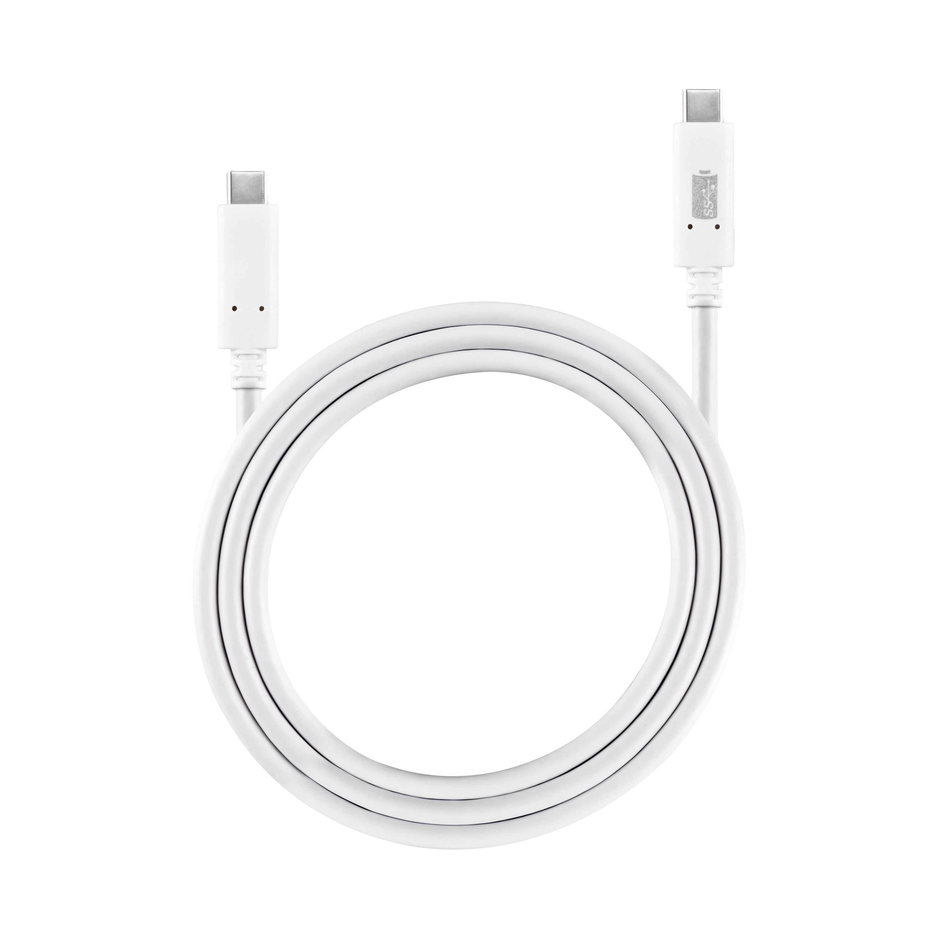 Masterplug USB C to USB C Charging cable, 1m, White
