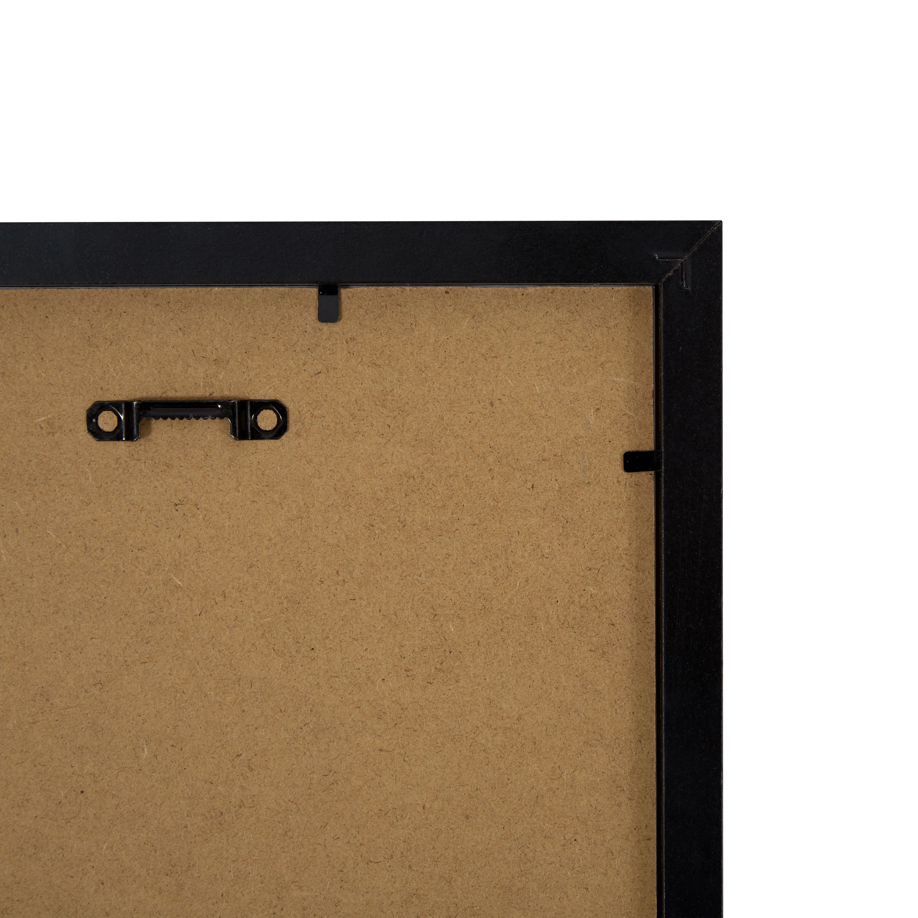 Matt Black Pine effect Plain Single Picture frame (H)27.6cm x (W)22.6cm