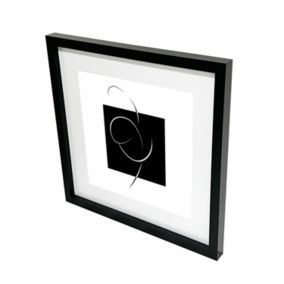 Matt Black Pine effect Plain Single Picture frame (H)42.6cm x (W)42.6cm