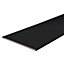 Matt Black Semi edged Chipboard Furniture board, (L)2.5m (W)600mm (T)18mm