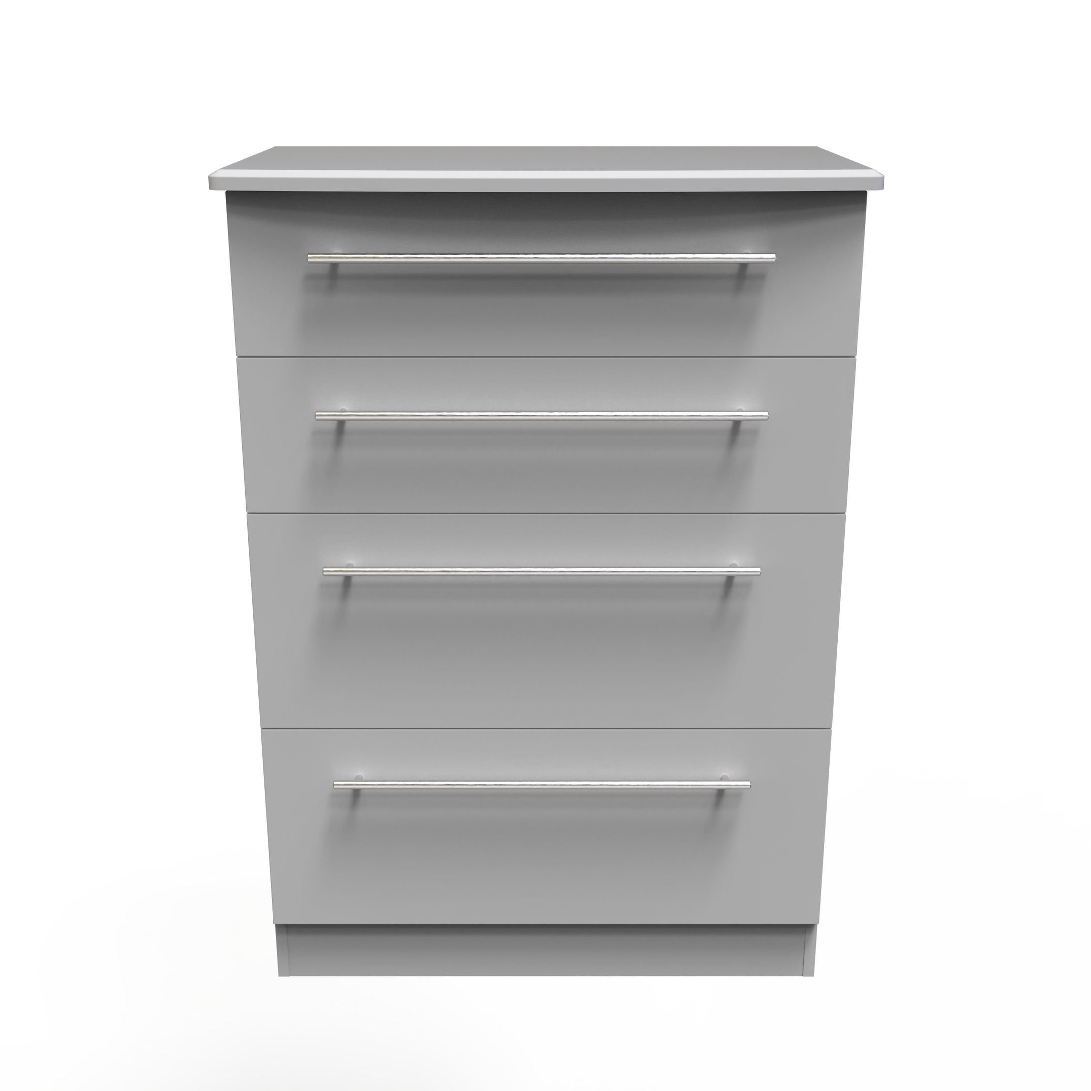 Matt grey 4 Drawer Chest of drawers (H)1075mm (W)765mm (D)415mm