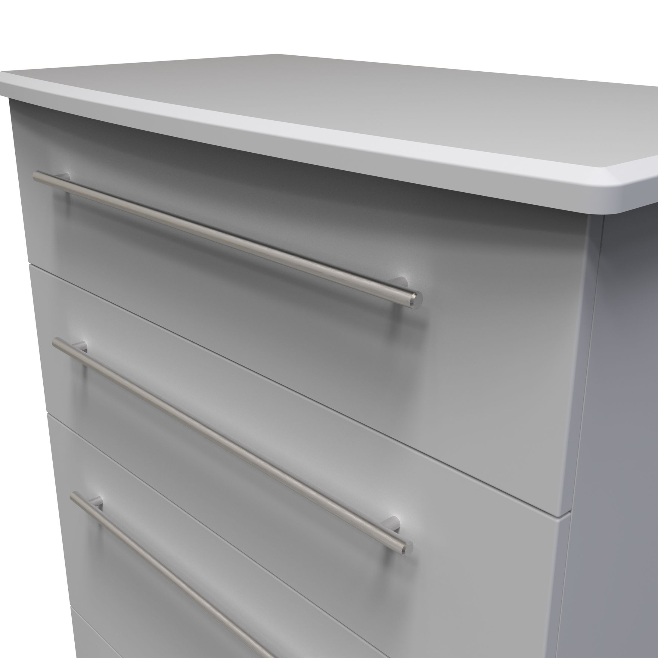 Matt grey 4 Drawer Chest of drawers (H)1075mm (W)765mm (D)415mm
