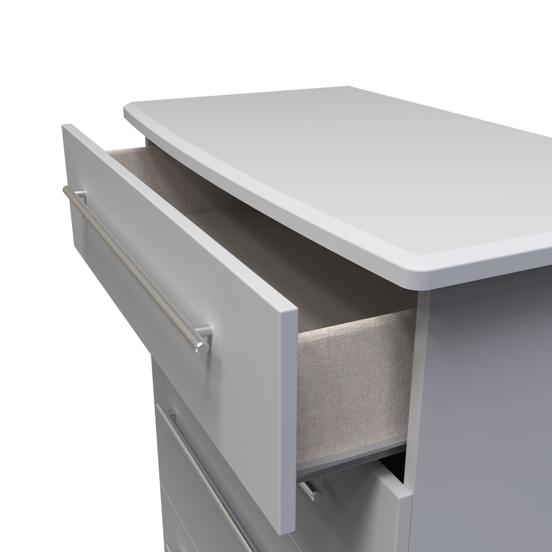 Matt grey 4 Drawer Chest of drawers (H)1075mm (W)765mm (D)415mm