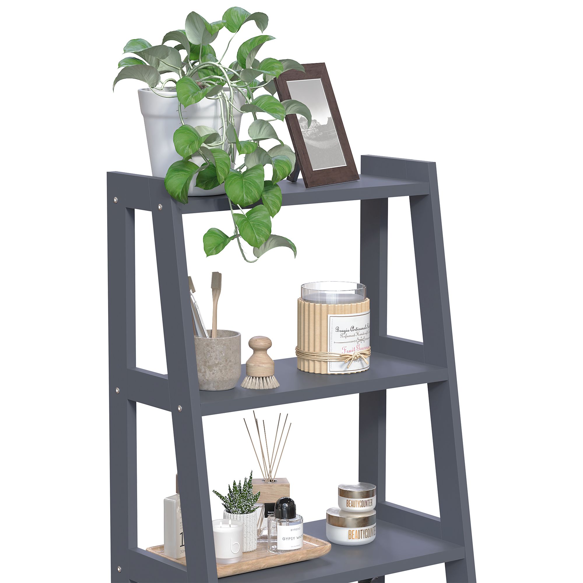 Matt Grey Freestanding Shelving (D)30cm (H)90cm