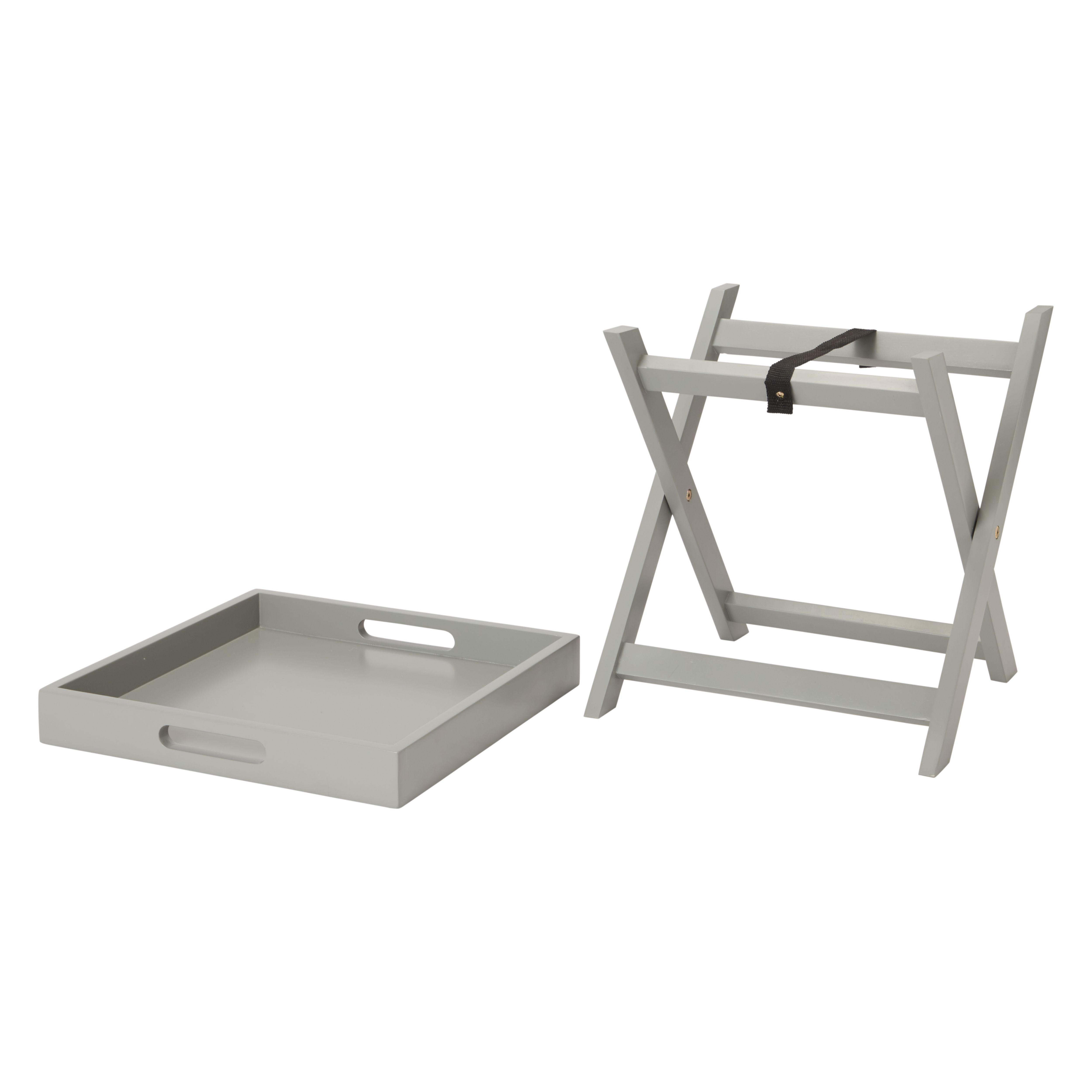 Matt grey Tray table (H)44cm (W)40cm (D)40cm