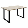 Matt light oak effect Dining table (H)74.1cm (W)90cm