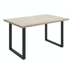 Matt light oak effect Dining table (H)74.1cm (W)90cm