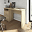 Matt oak effect 3 Drawer Desk (H)726mm (W)1201mm (D)481mm