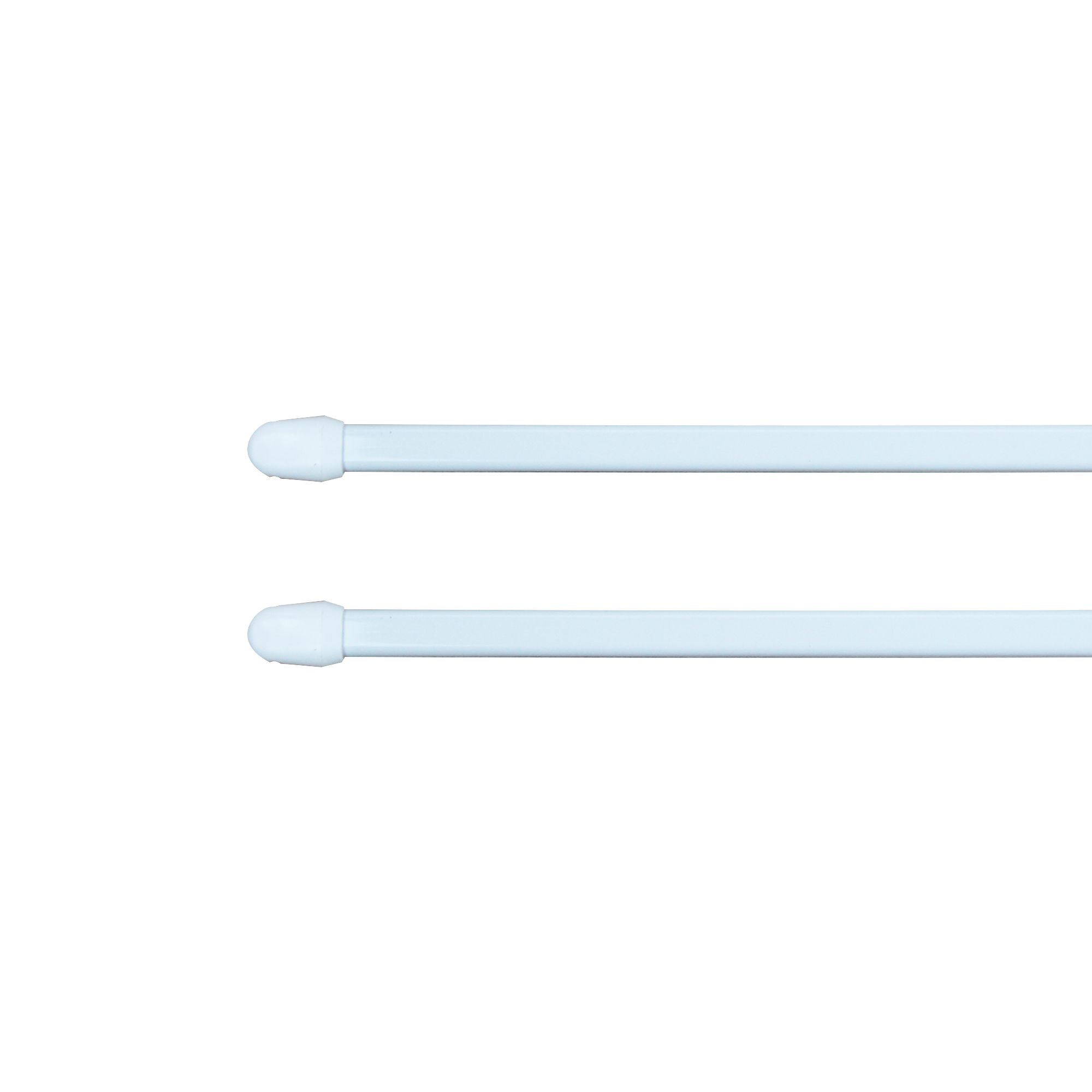 Matt White Extendable Café rod Set, (L)1000mm-1500mm (Dia)9mm