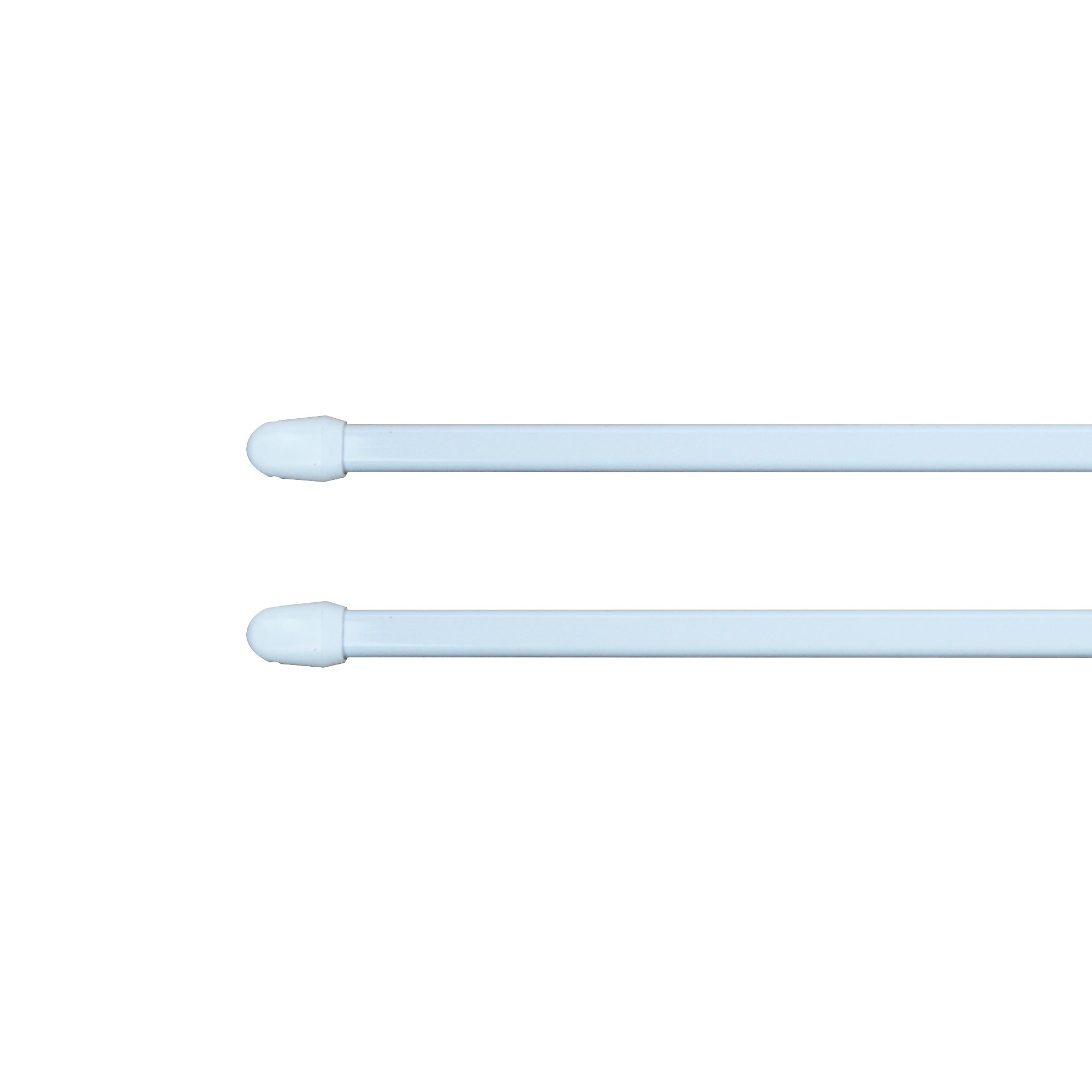 Matt White Extendable Café rod Set, (L)300mm-500mm (Dia)9mm