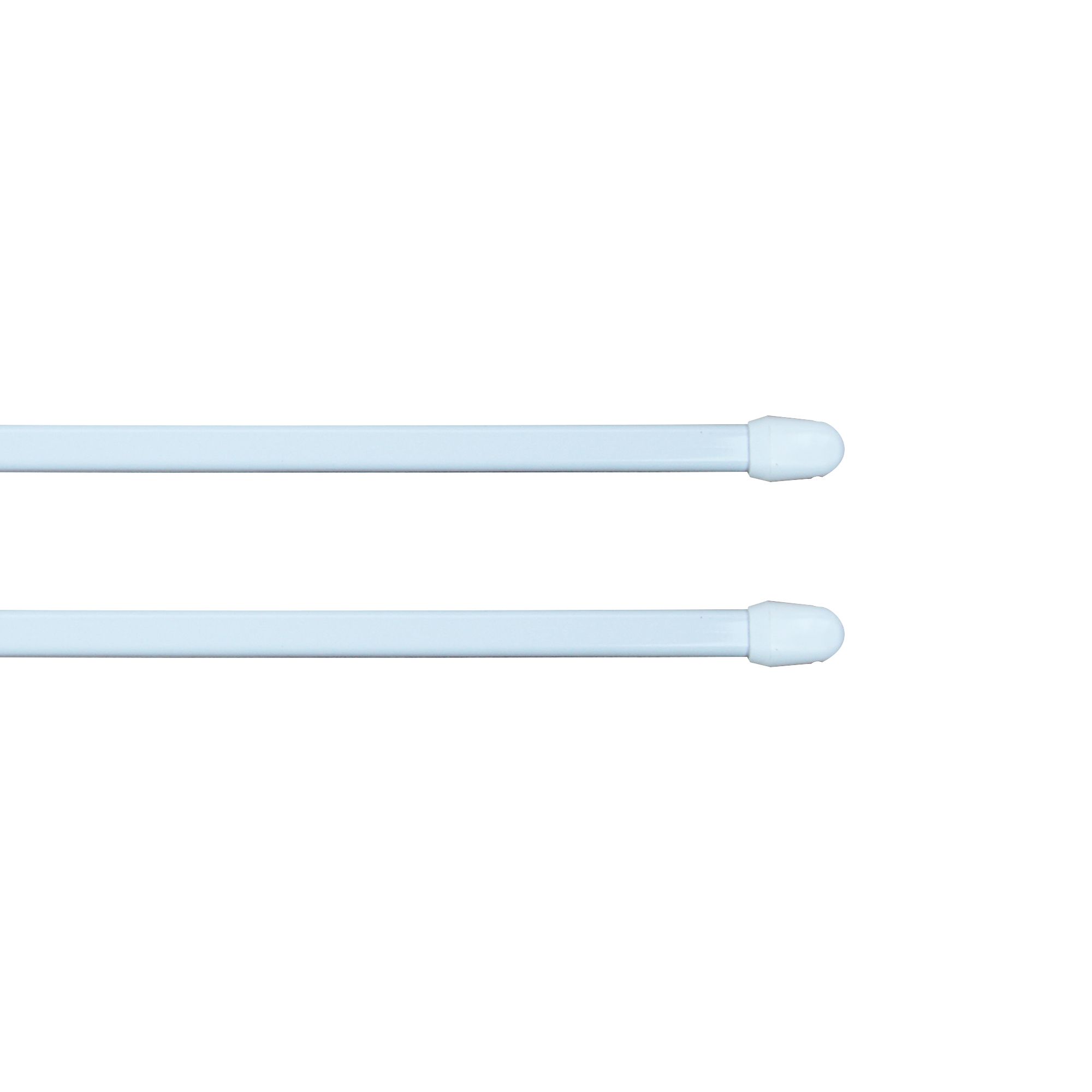 Matt White Extendable Café rod Set, (L)500mm-800mm (Dia)9mm