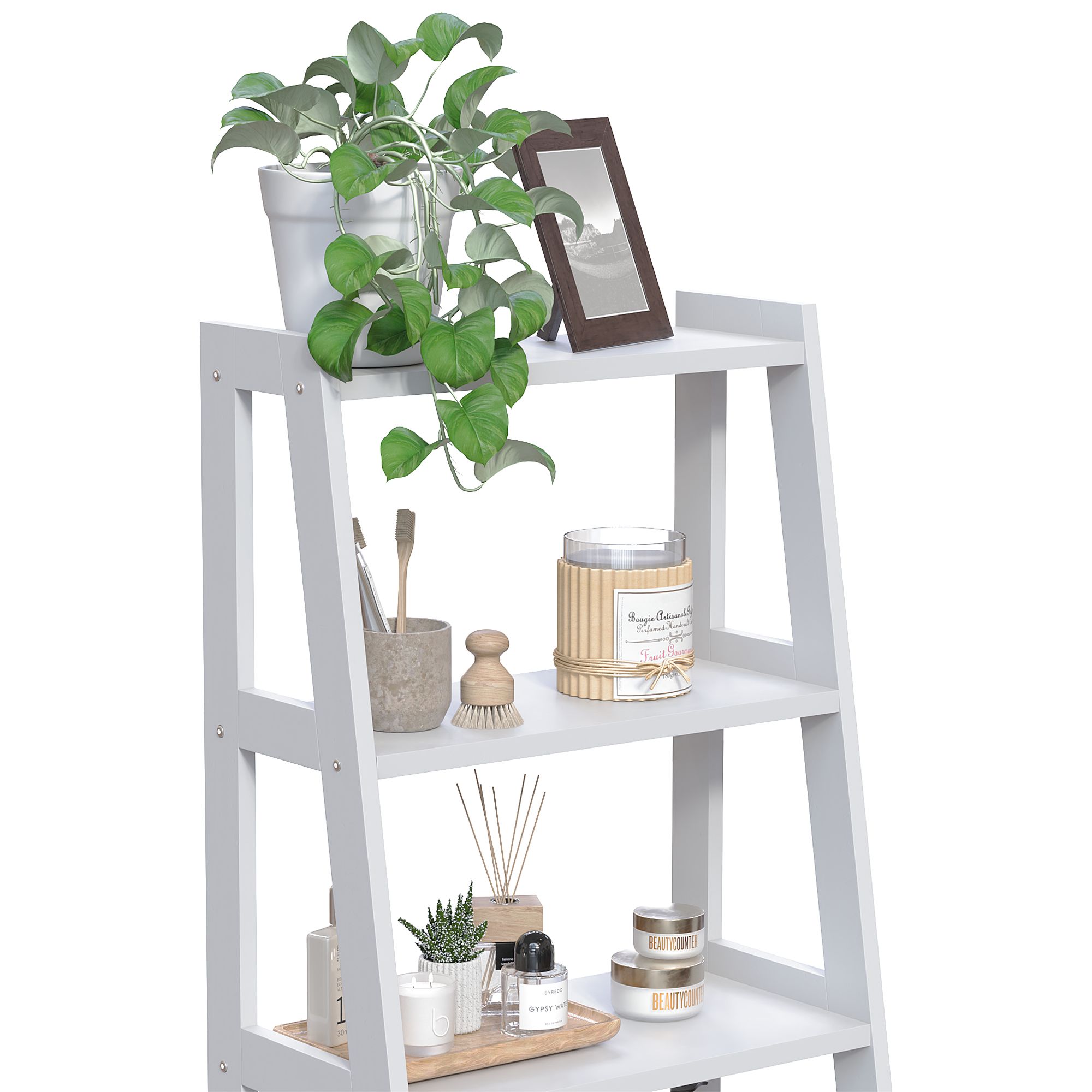Matt White Freestanding Shelving (D)30cm (H)90cm