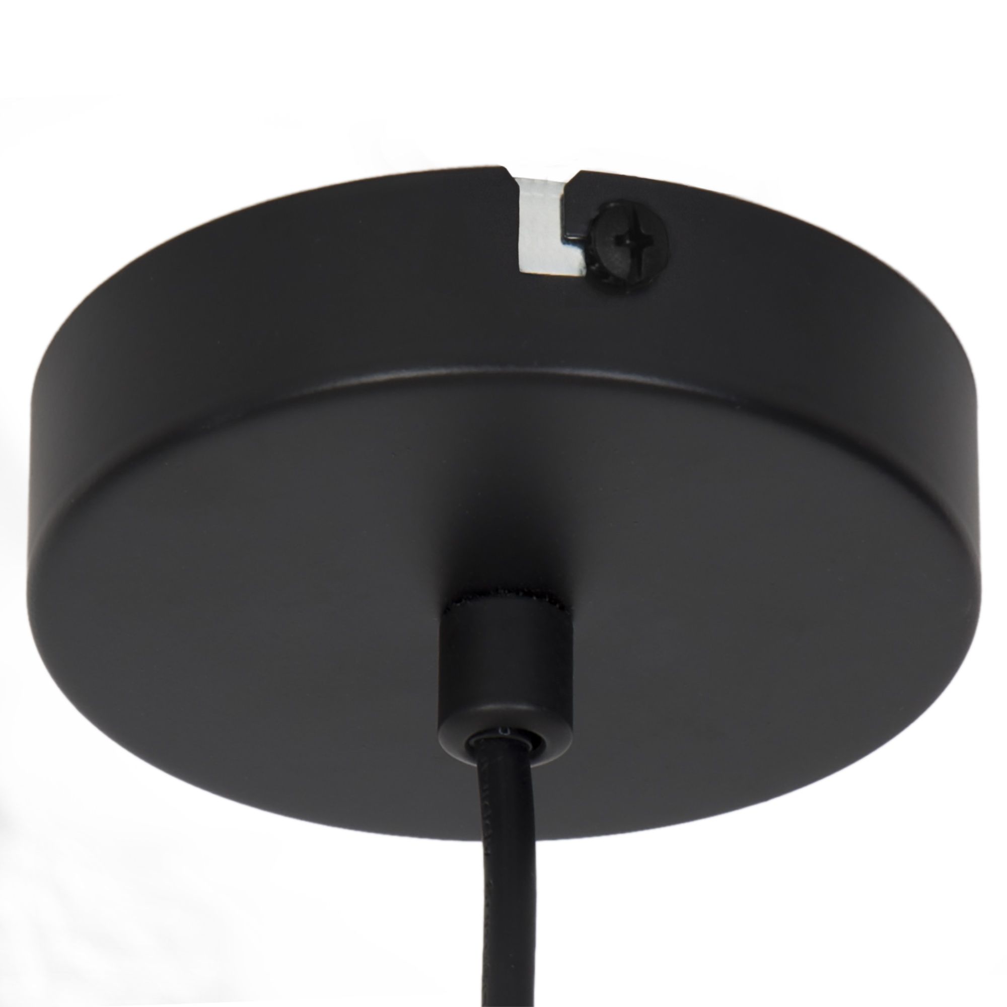 Mavique Matt Black Pendant ceiling light, (Dia)220mm