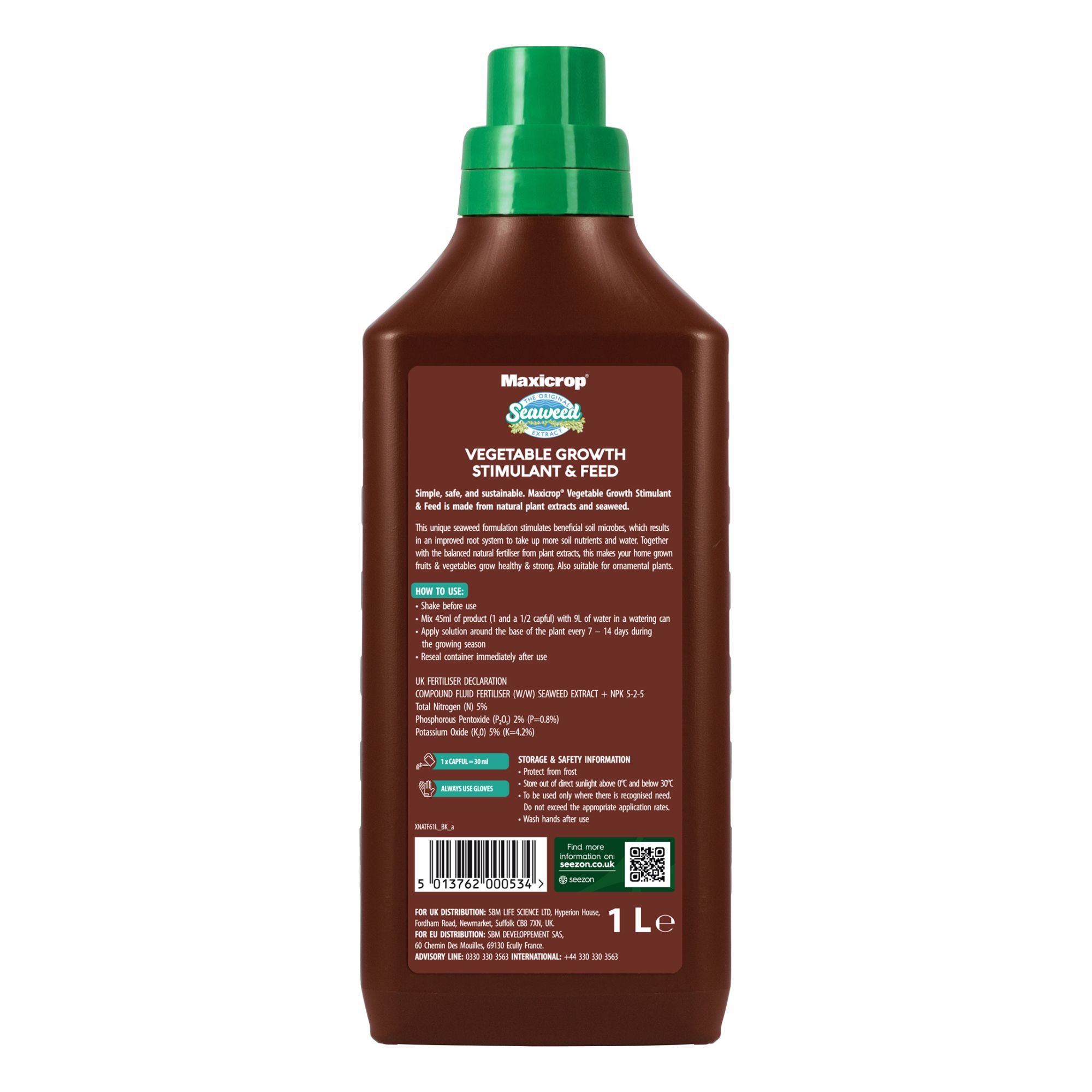 Maxicrop All purpose Vegetable growth stimulant & feed, 1L Liquid