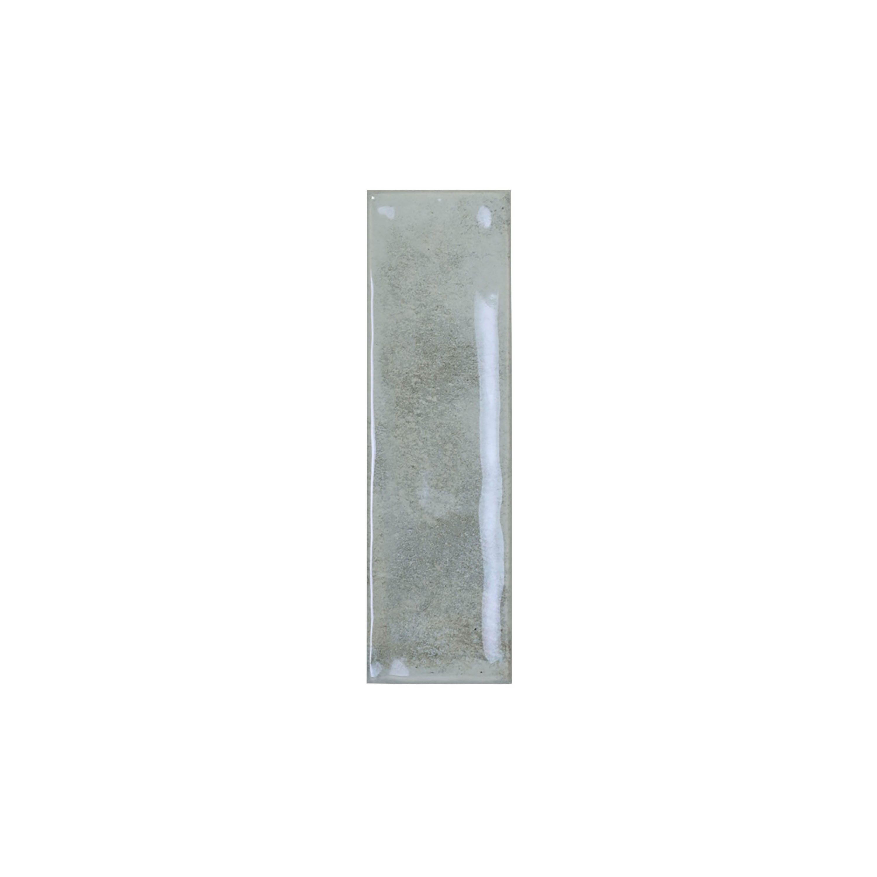 Maya Green Gloss Structured Plain Ceramic Wall Tile, Pack of 54, (L)245mm (W)75mm