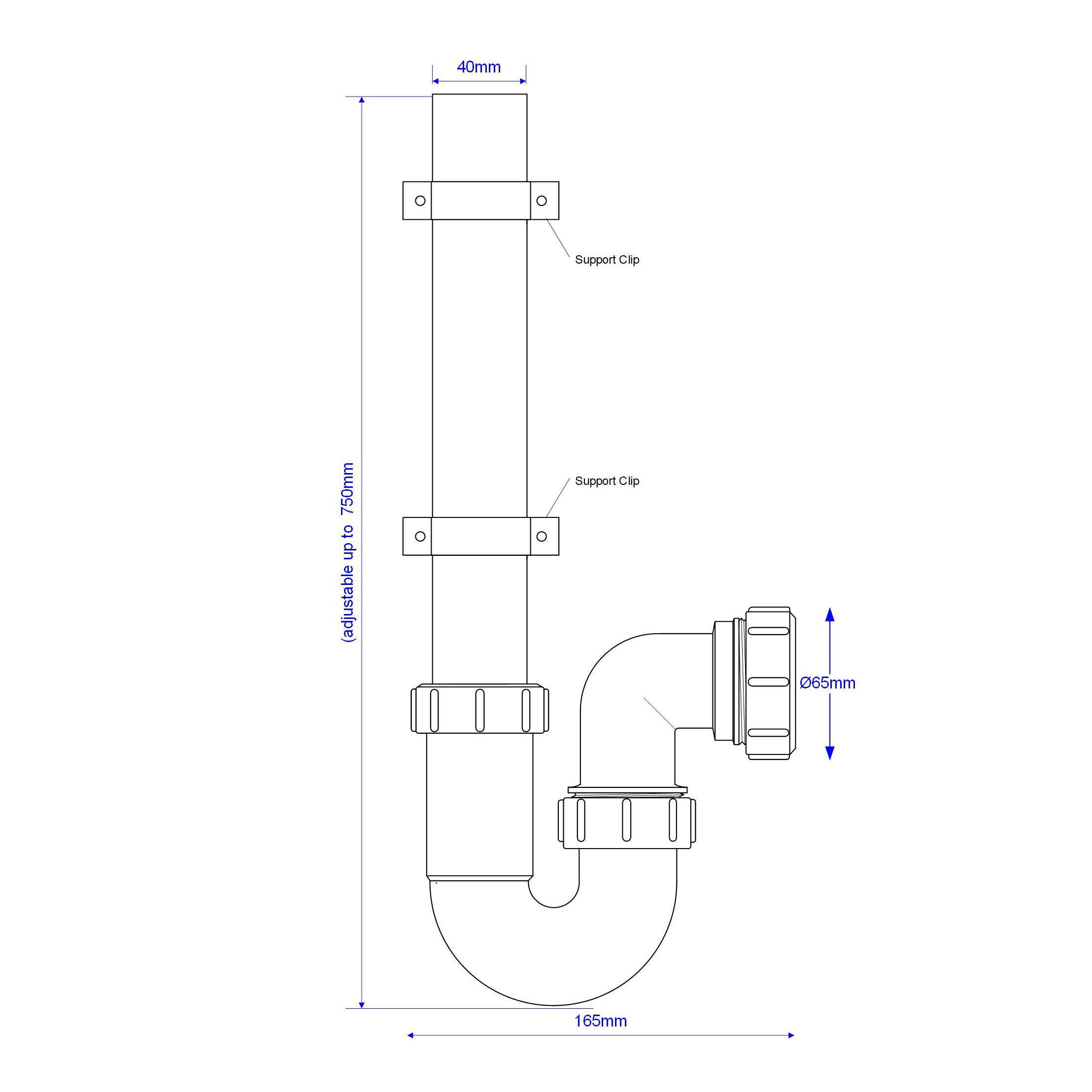 McAlpine Appliance Standpipe trap (Dia)40mm