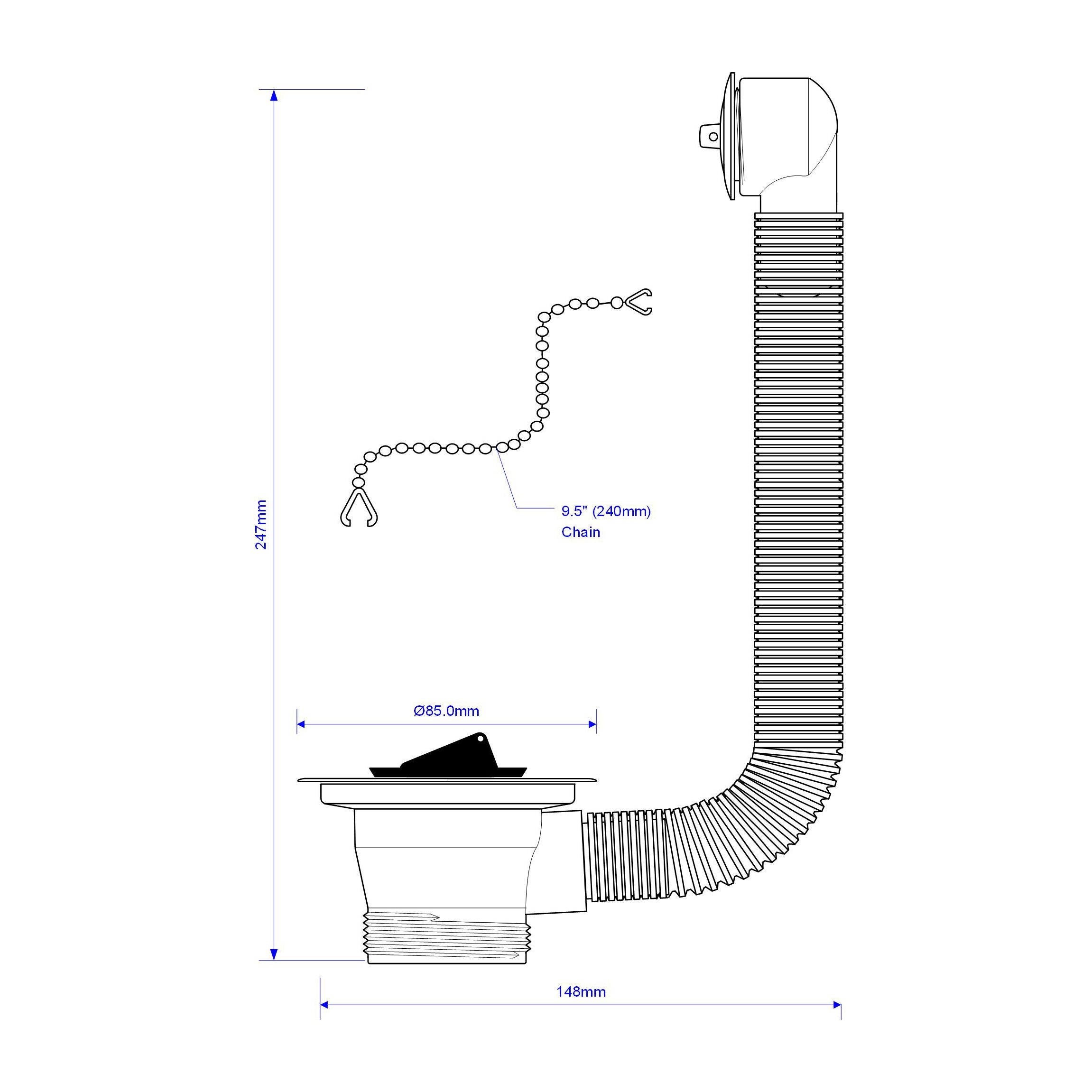 McAlpine Sink waste, (Dia)40mm