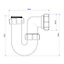 McAlpine Swivel Basin, sink & urinal Trap (Dia)40mm