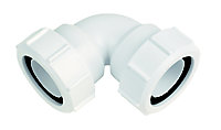 McAlpine White 90° Waste pipe Bend (Dia)32mm