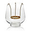 Medium Copper effect Floating Glass & metal Candle holder