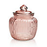 Medium Pink Ornate Glass Jar