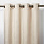 Melfi Beige Floral Unlined Eyelet Curtain (W)140cm (L)260cm, Single