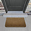 Melford Brown Plain Heavy duty Door mat, 75cm x 45cm