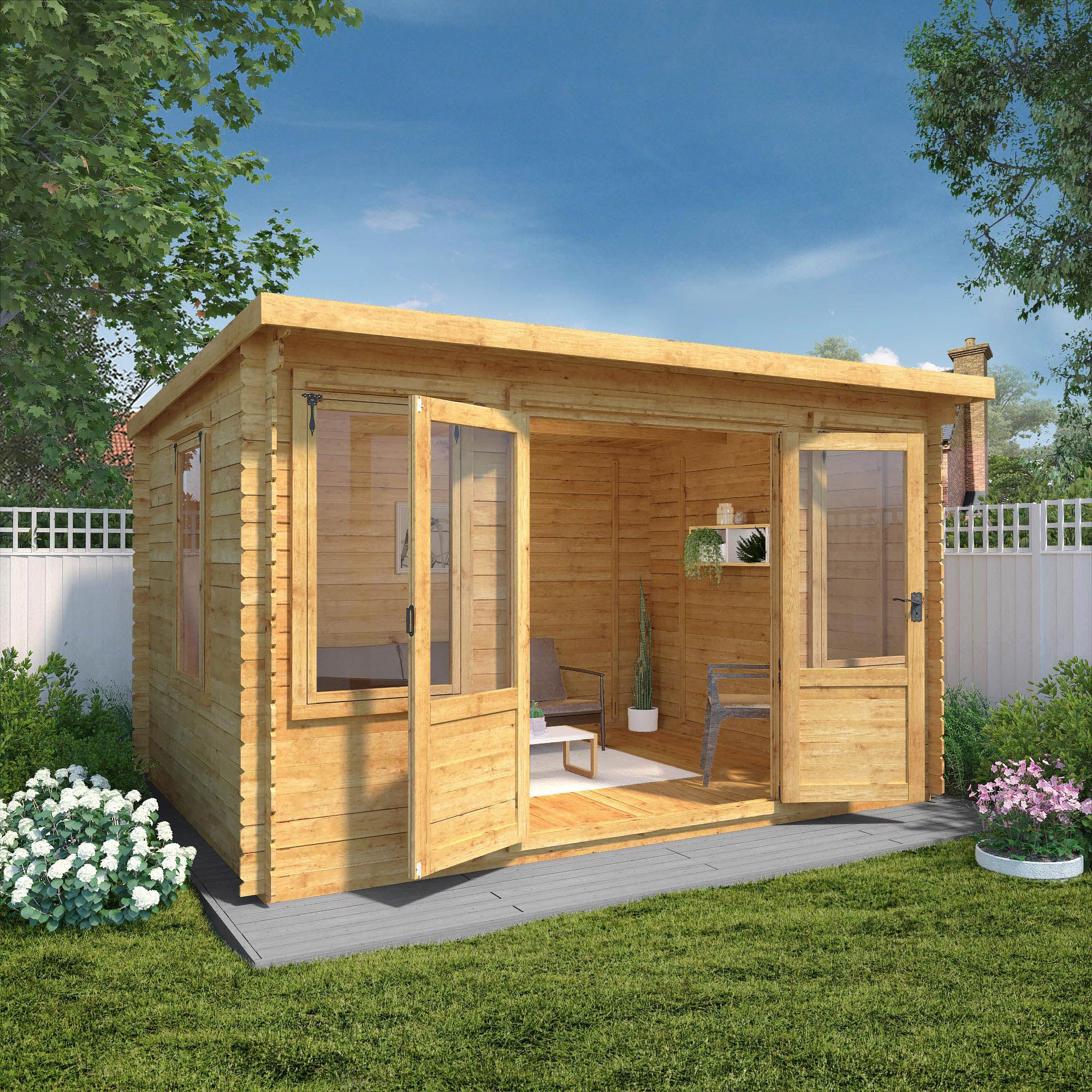Mercia 10x13 ft with Double door Pent Cabin