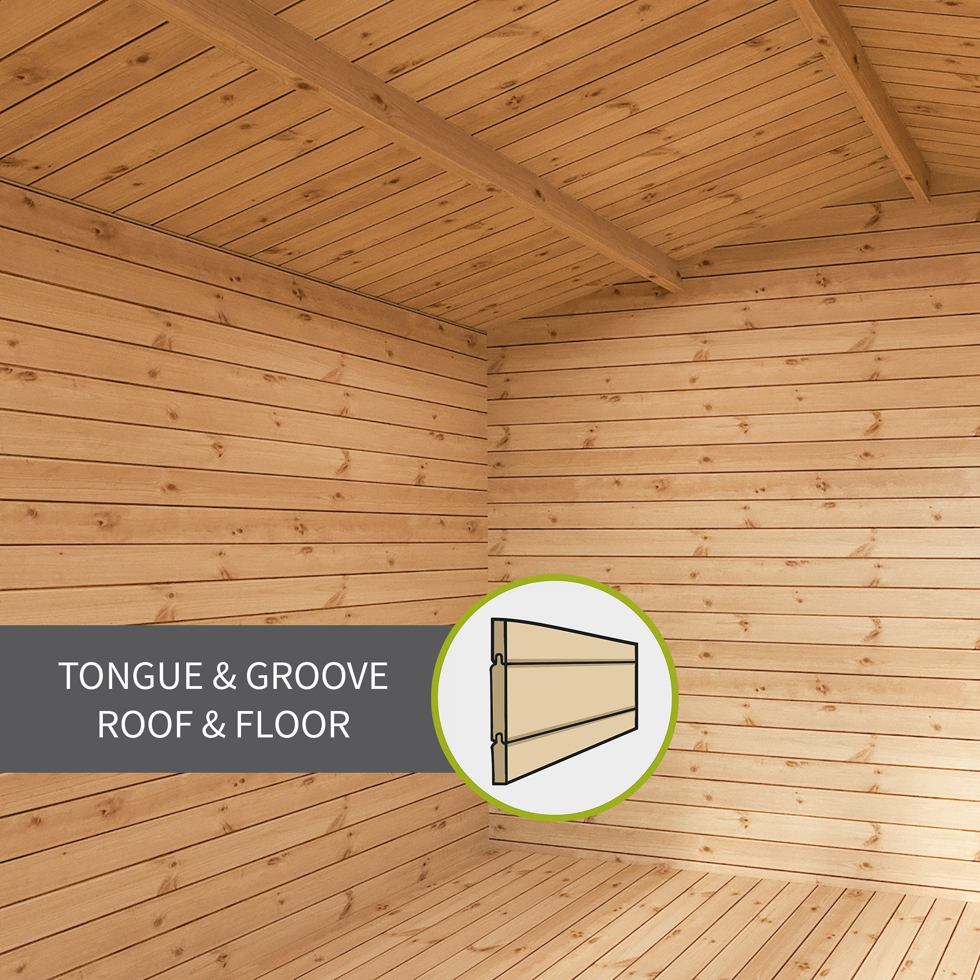 Mercia 10x13 ft with Double door Pent Cabin