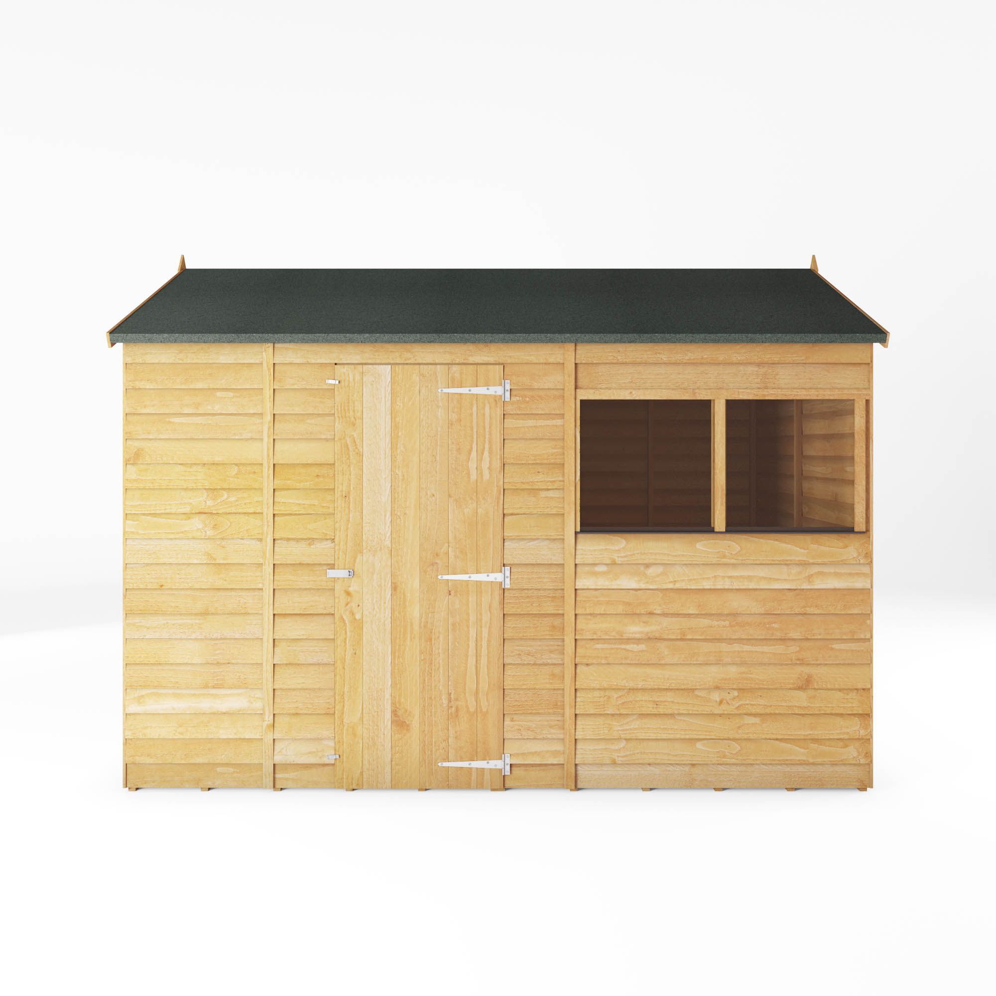 Mercia 10x6 ft Reverse apex Wooden Shed with floor & 2 windows