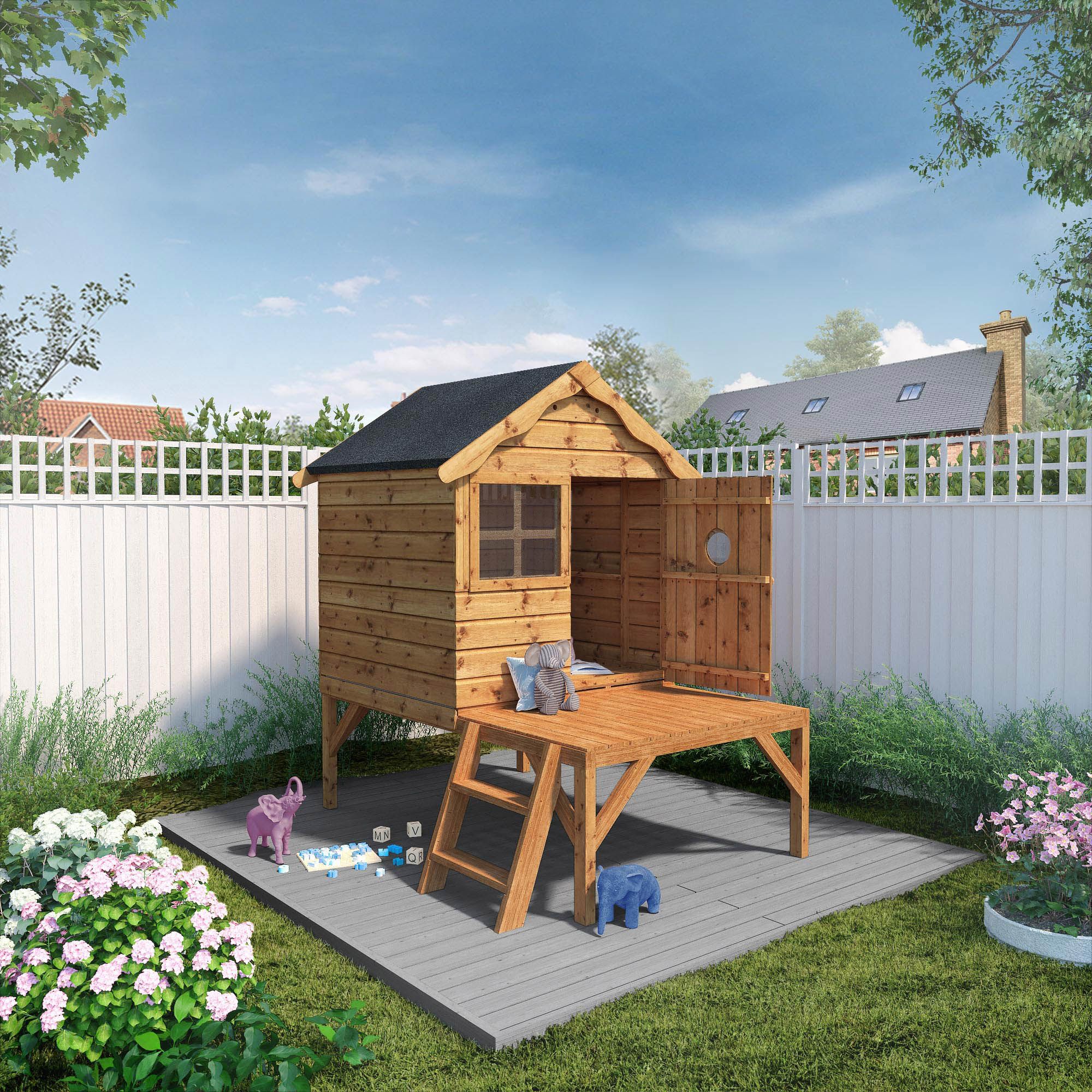 Mercia 5x6 Snug Apex Shiplap Tower playhouse