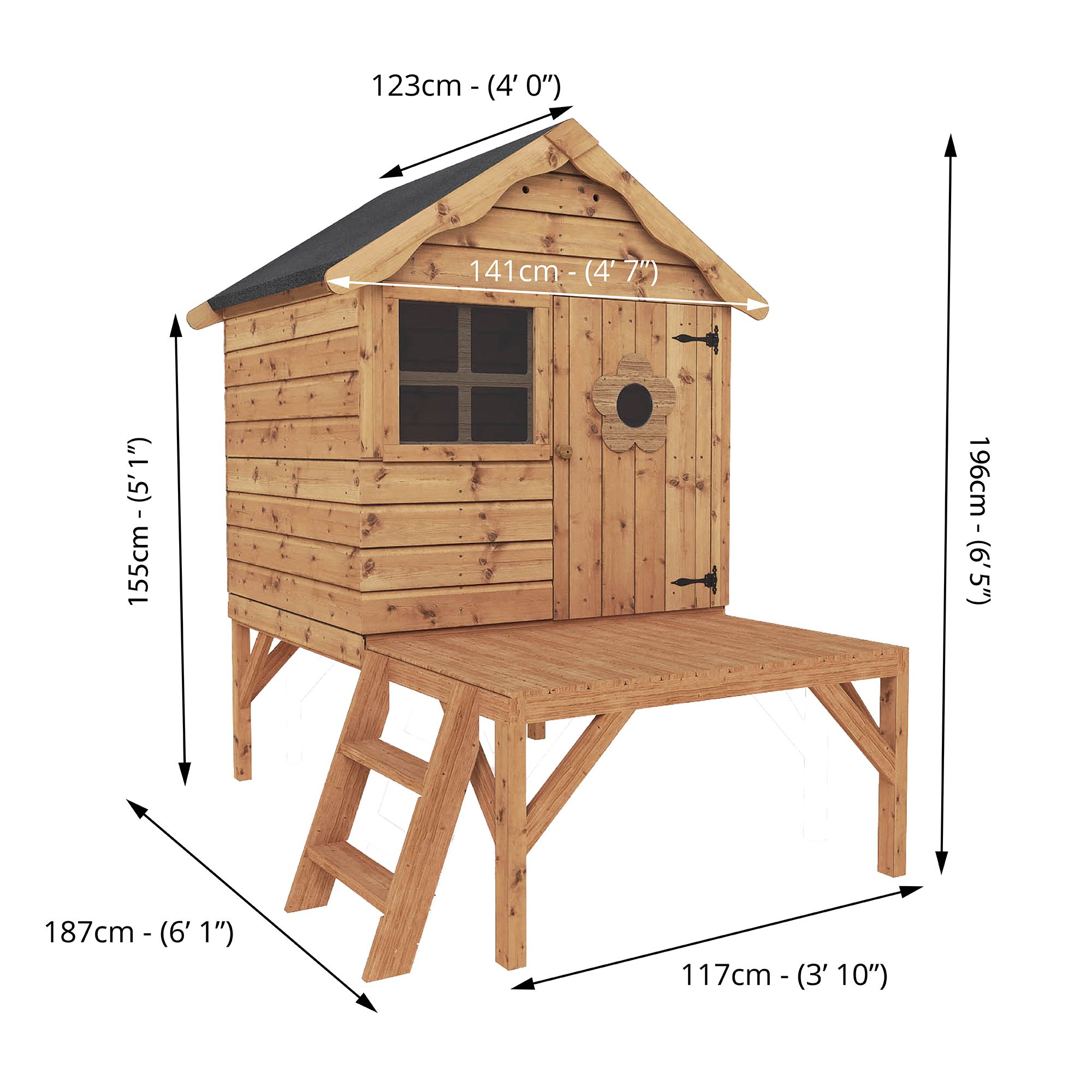 Mercia 5x6 Snug Apex Shiplap Tower playhouse