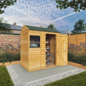 Mercia 6x4 ft Reverse apex Wooden Shed with floor & 1 window
