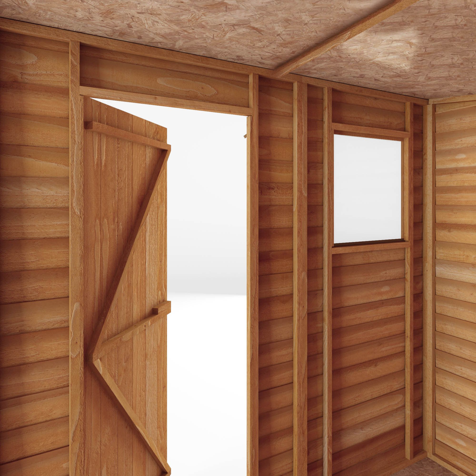 Mercia 7x5 ft Pent Wooden Shed with floor & 1 window