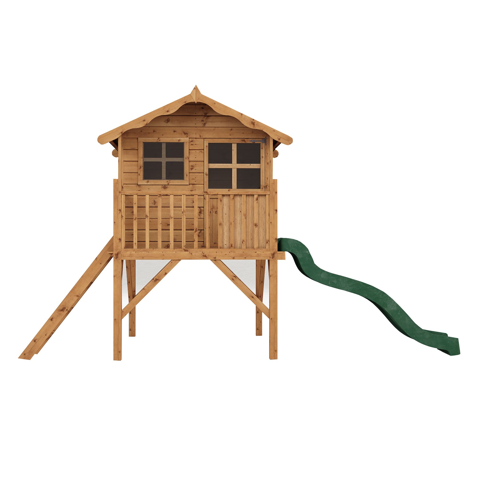 Mercia 7x5 Poppy European softwood Tower slide playhouse Assembly required