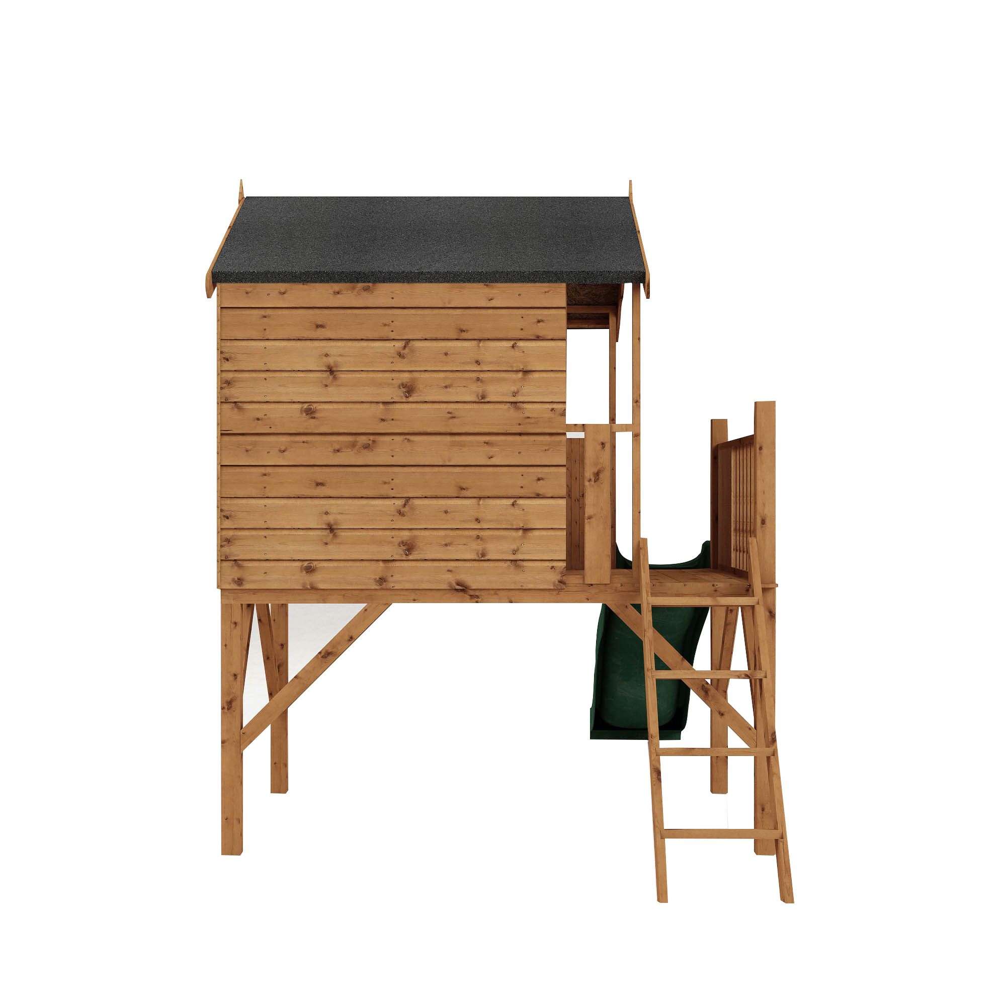 Mercia 7x5 Poppy European softwood Tower slide playhouse Assembly required