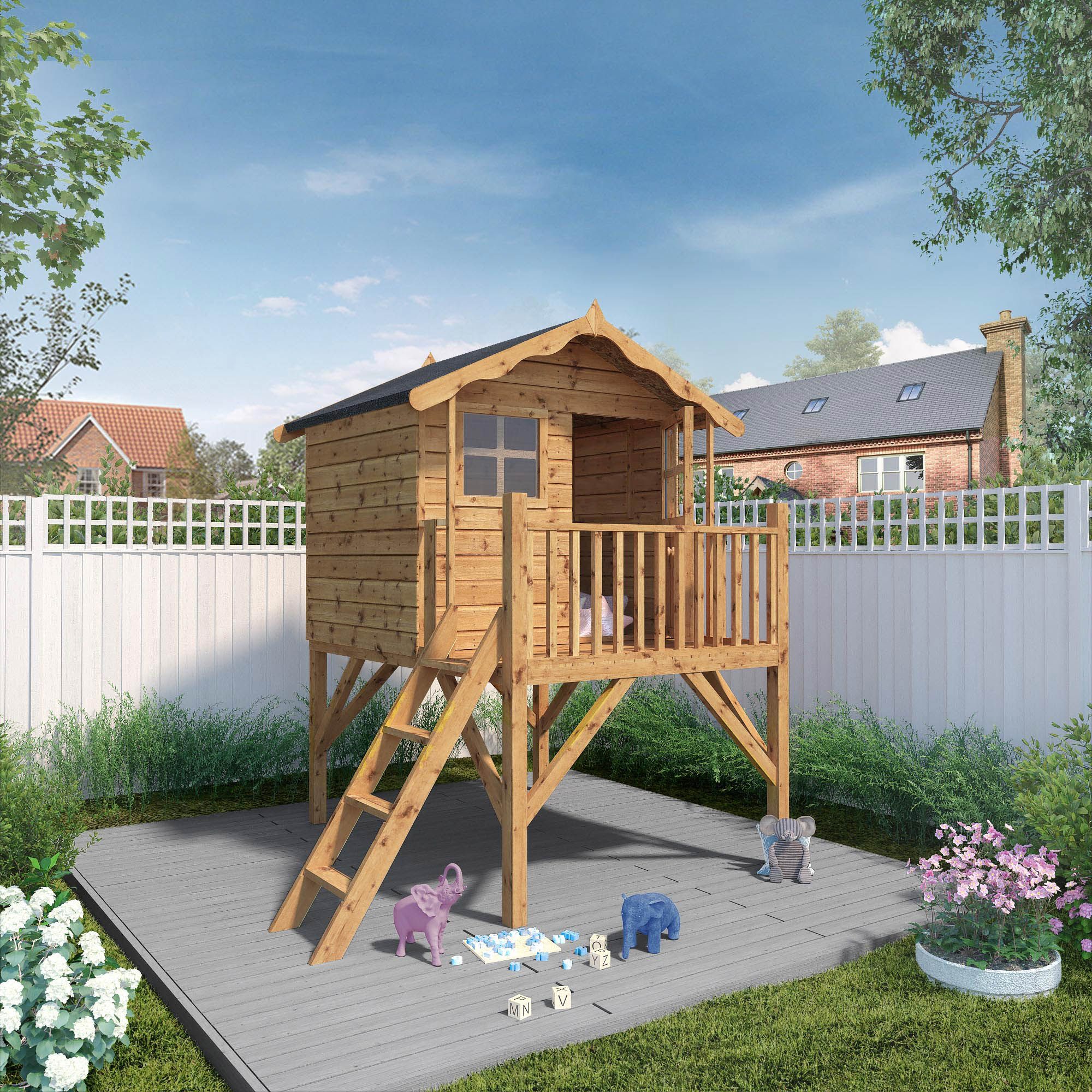 Mercia 7x6 Poppy Apex Shiplap Tower playhouse