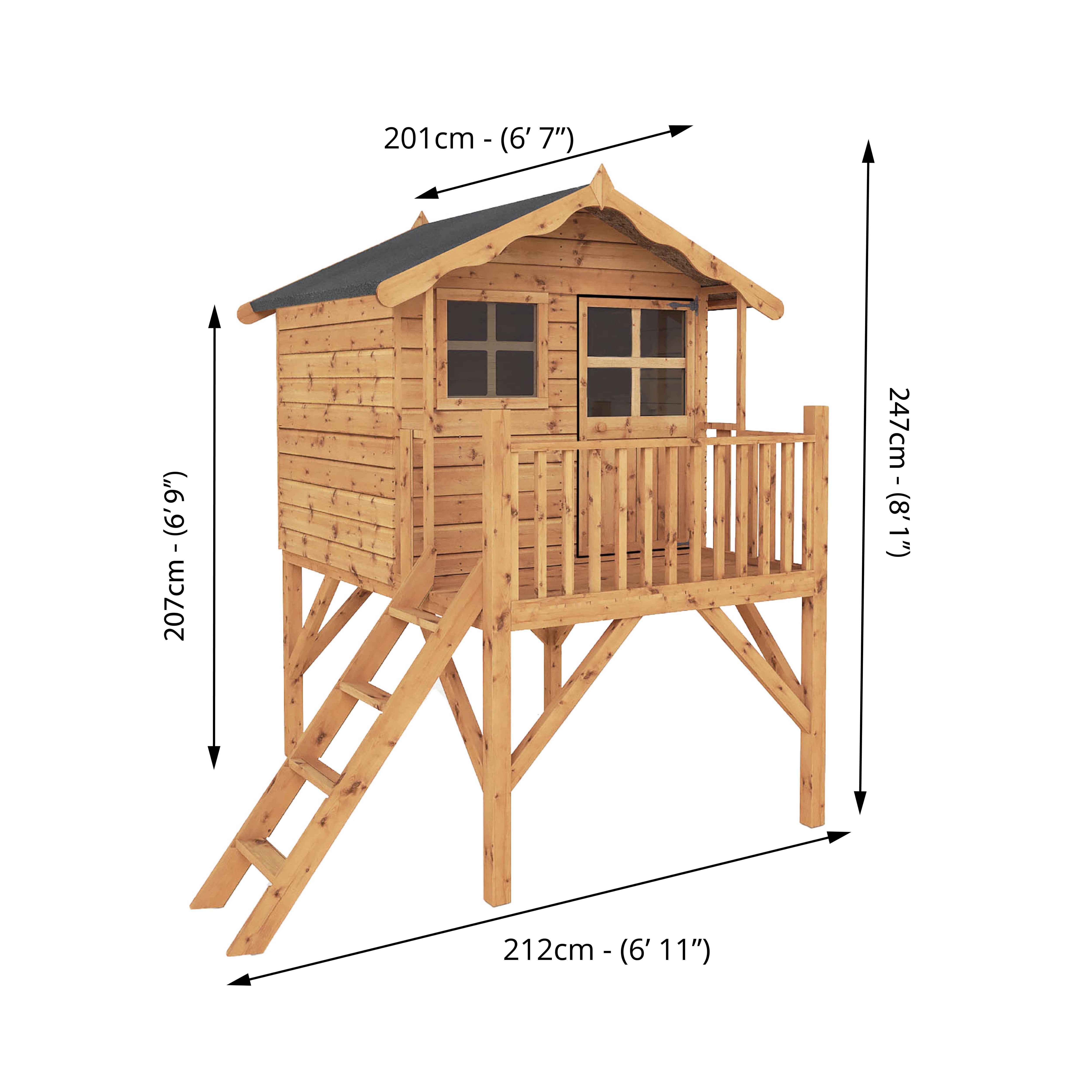 Mercia 7x6 Poppy Apex Shiplap Tower playhouse