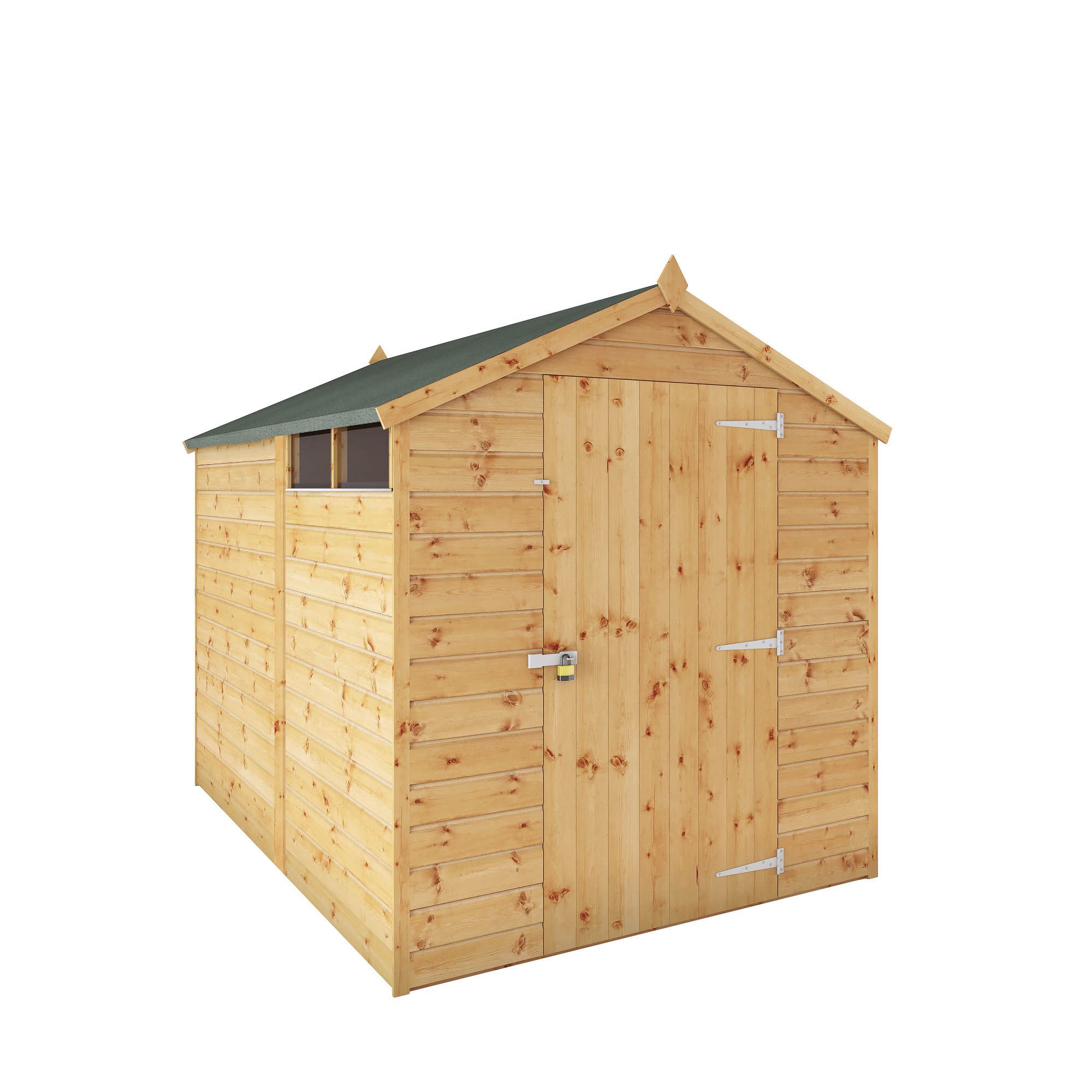 Mercia 8x6 ft Apex Wooden Shed with floor & 2 windows