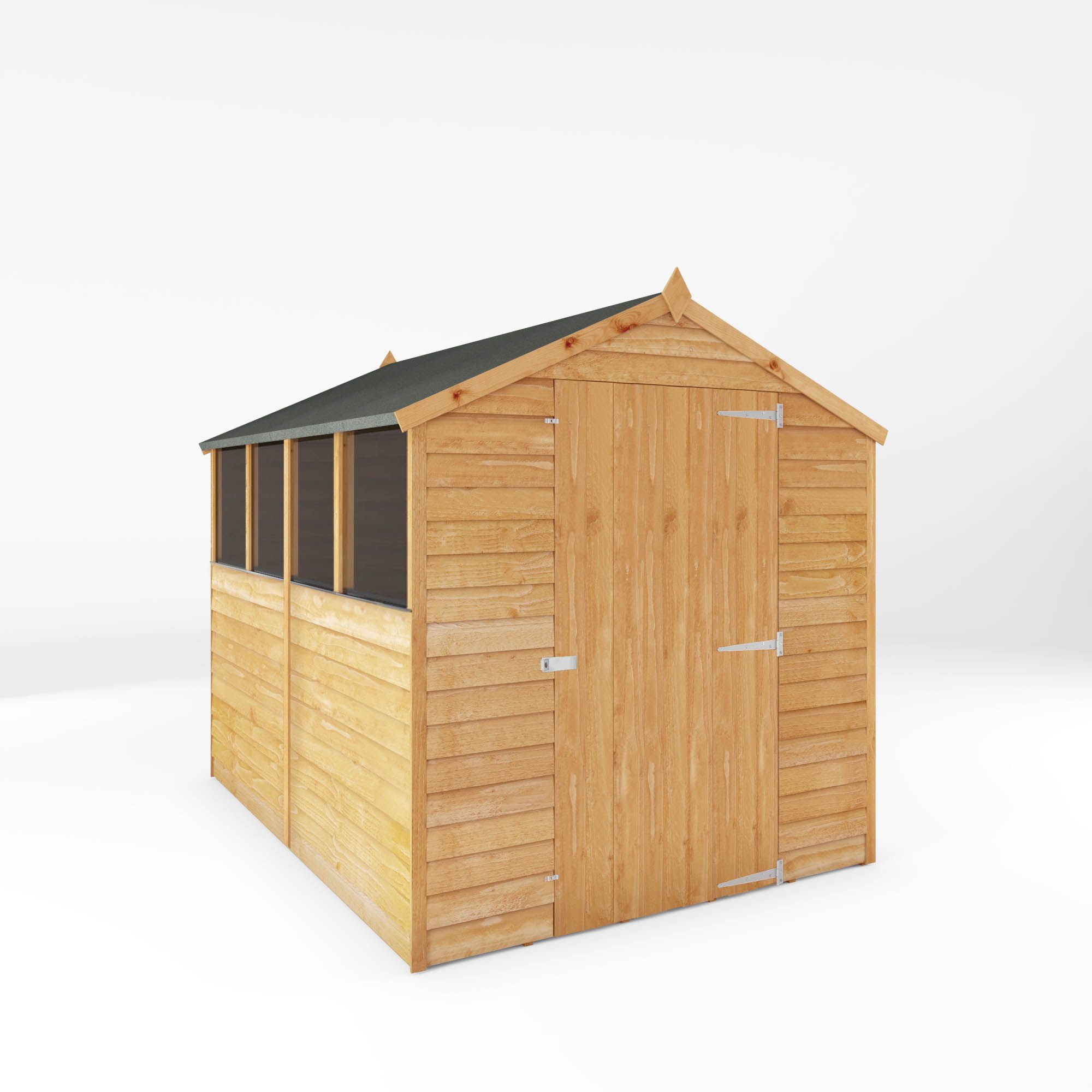 Mercia 8x6 ft Apex Wooden Shed with floor & 4 windows