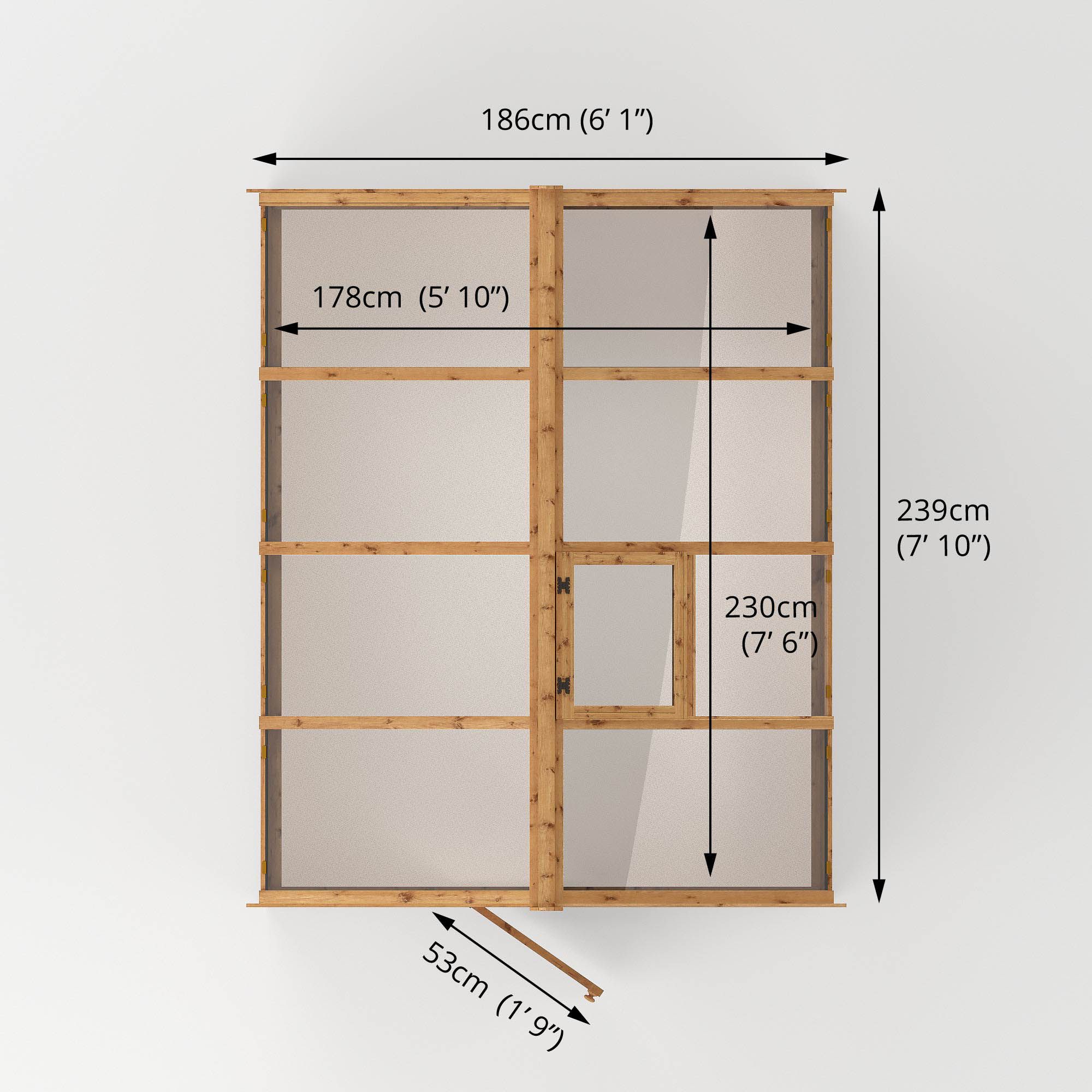 Mercia 8x6 Greenhouse with Flap vent