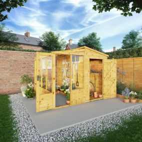 Mercia 8x8 Pent Greenhouse combi shed - Assembly required