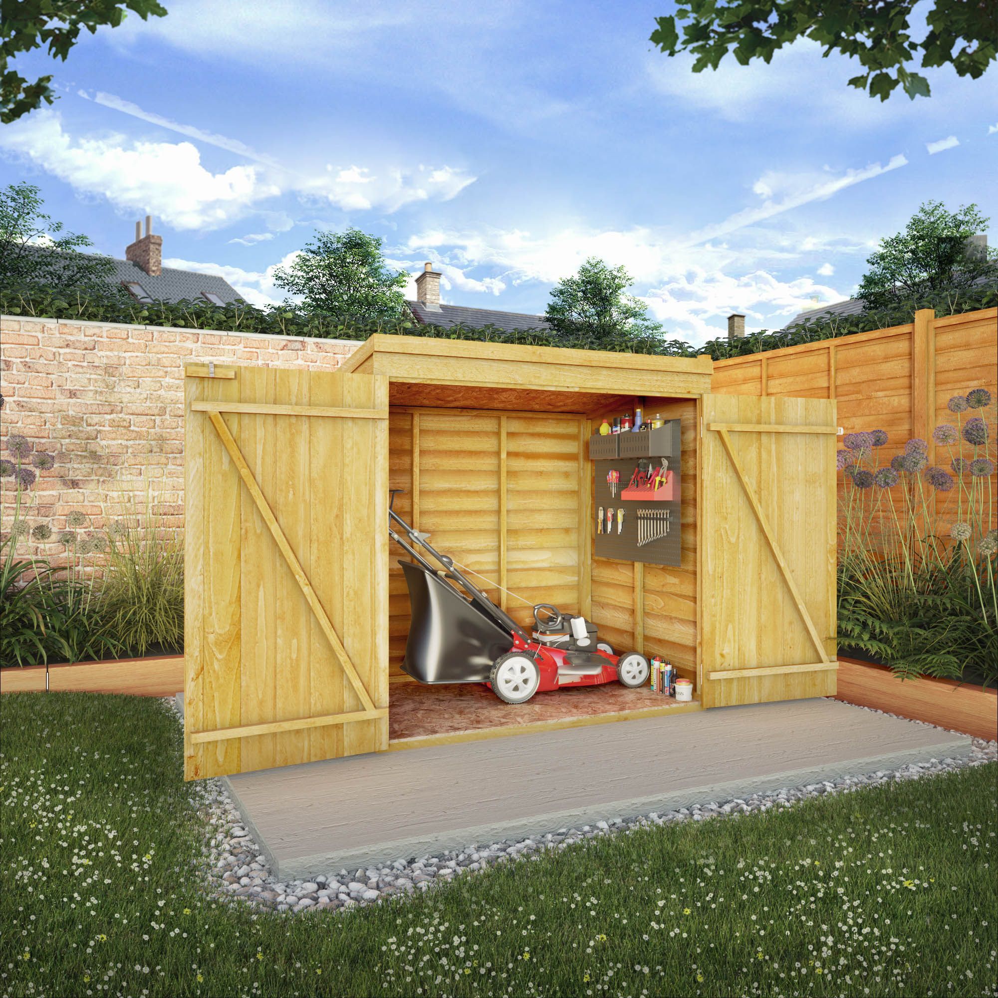 Mercia Brown Overlap Pent Garden storage 1419mm 1429mm